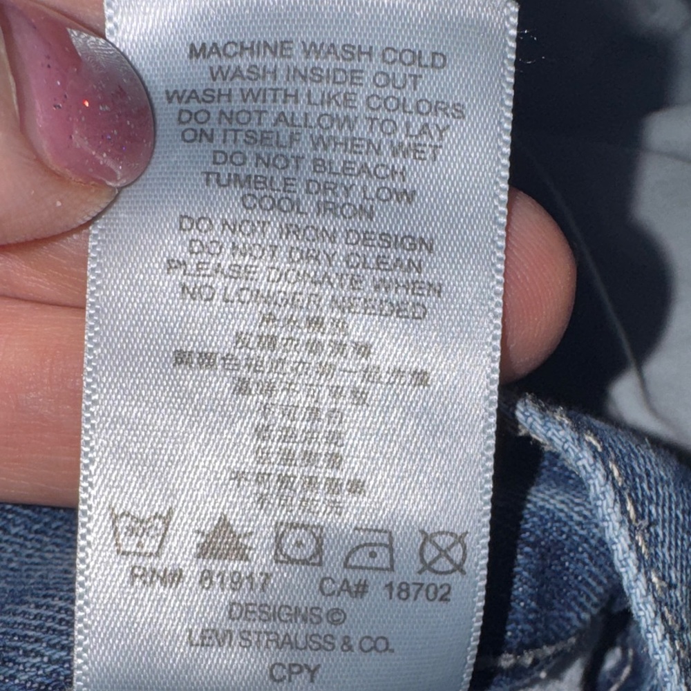 Levi Strauss 505 Boys Jeans 18 Husky 36x29 Straight Leg Blue Like New - Picture 11 of 11